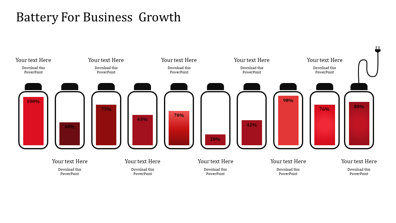 business strategy template-Battery For Business Growth-10-Red